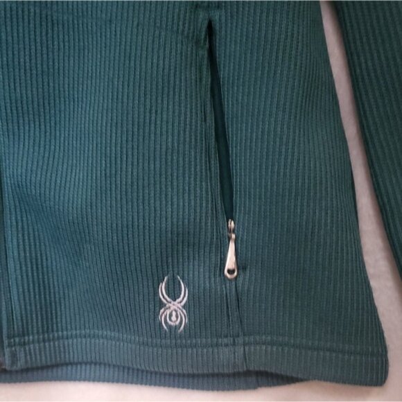 Spyder Women's Green Full-Zip Green Core Sweater Jacket Size XL - Picture 6 of 8